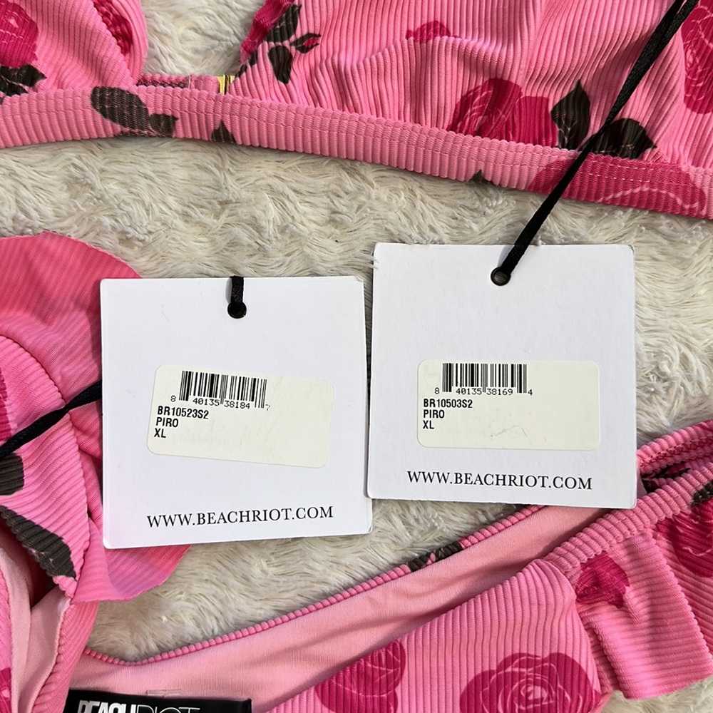Beach Riot Rosie Paige Rib Ruffle Bikini Set NWT - Picture 11 of 16